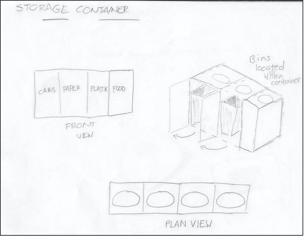 Storage container sketch