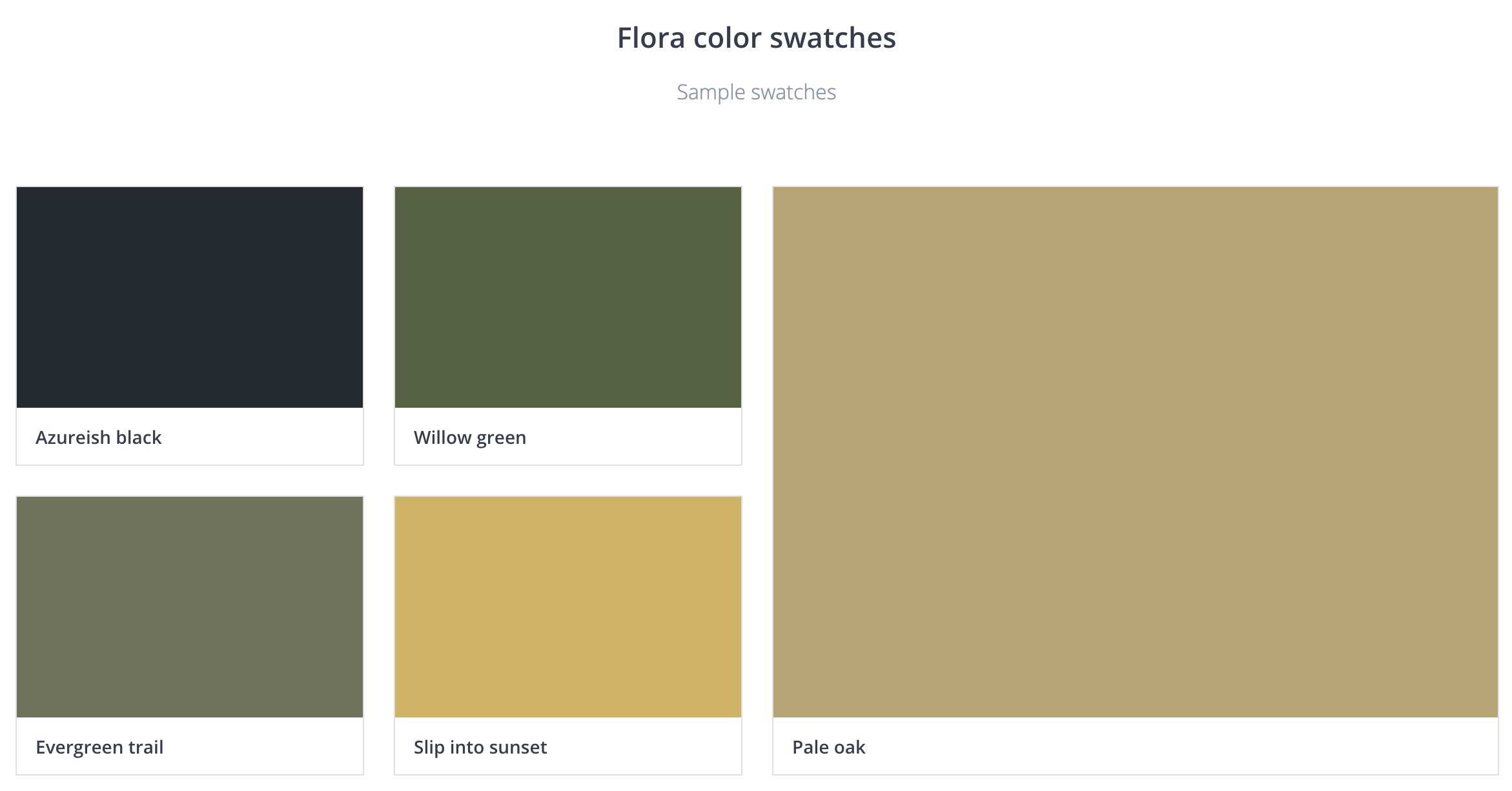 Flora Colour Swatches